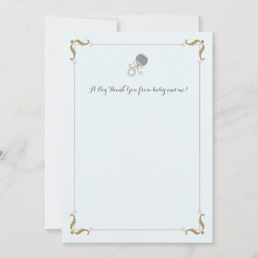 Blue Rattle Bedankt voor je notiecard Notitiekaartje (Voorkant)