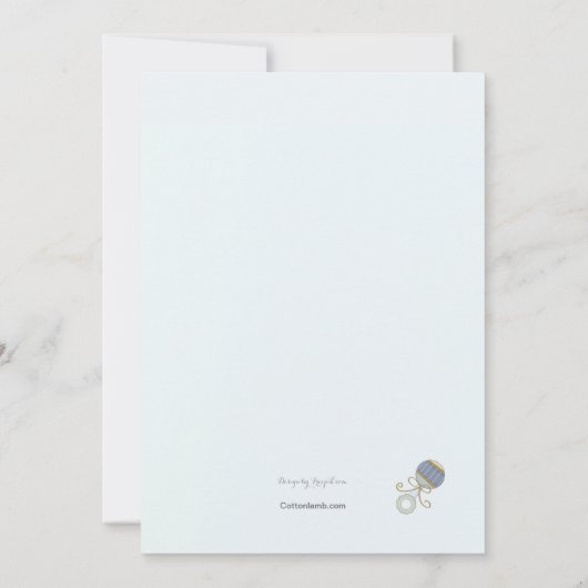 Blue Rattle Bedankt voor je notiecard Notitiekaartje (Achterkant)