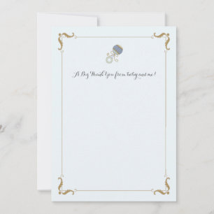 Blue Rattle Bedankt voor je notiecard Notitiekaartje