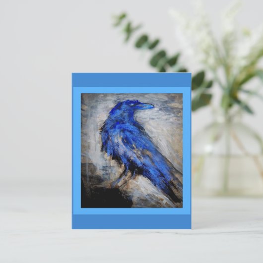 Blue Raven door Sharles Briefkaart (Staand voorkant)