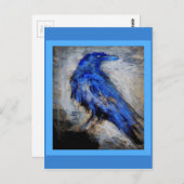 Blue Raven door Sharles Briefkaart (Voorkant / Achterkant)