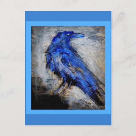 Blue Raven door Sharles Briefkaart (Voorkant)