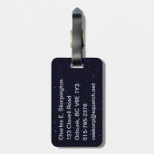 Blue Raven op sterren Bagagelabel (Achterkant verticaal)