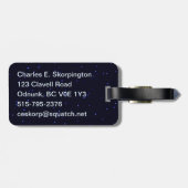 Blue Raven op sterren Bagagelabel (Achterkant horizontaal)