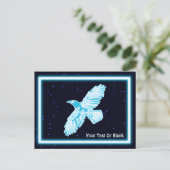 Blue Raven op sterren Briefkaart (Staand voorkant)
