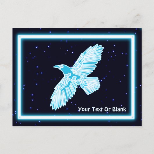 Blue Raven op sterren Briefkaart (Voorkant)