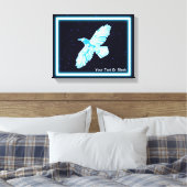 Blue Raven op sterren Canvas Afdruk (Insitu (Slaapkamer))