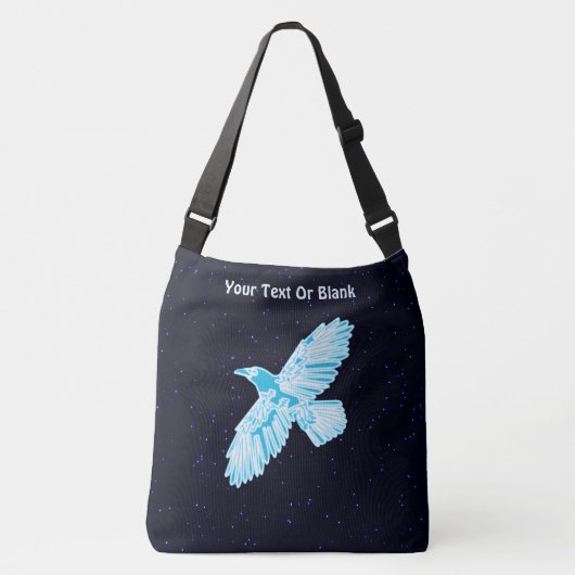 Blue Raven op sterren Crossbody Tas (Voorkant)