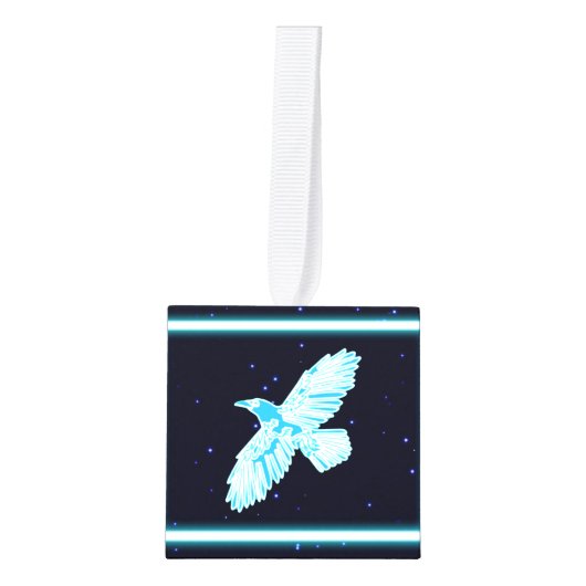 Blue Raven op sterren Decoratie (Voorkant)