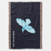 Blue Raven op sterren Deken (Voorkant Verticaal)