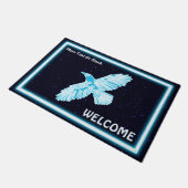 Blue Raven op sterren Deurmat (Schuin)