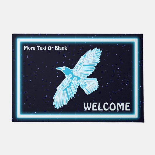 Blue Raven op sterren Deurmat (Voorkant)