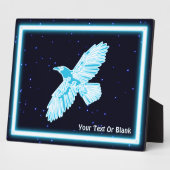 Blue Raven op sterren Fotoplaat (Zijkant)