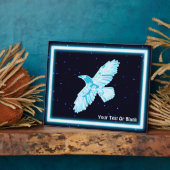 Blue Raven op sterren Fotoplaat (Zijkant)