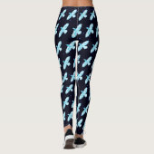 Blue Raven op sterren Leggings (Achterkant)