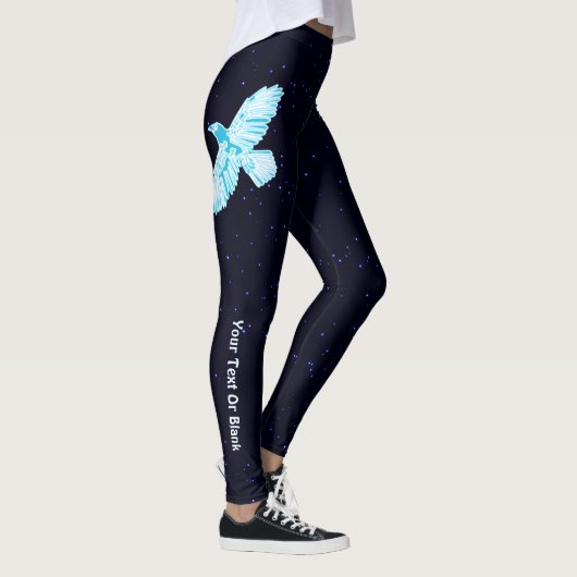Blue Raven op sterren Leggings (Rechts)