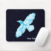 Blue Raven op sterren Muismat (Met muis)