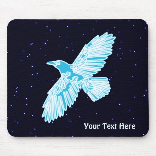 Blue Raven op sterren Muismat (Voorkant)