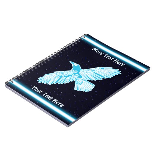Blue Raven op sterren Notitieboek (Linkerzijde)