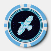 Blue Raven op sterren Poker Chips (Voorkant)