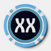 Blue Raven op sterren Poker Chips (Achterkant)