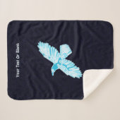 Blue Raven op sterren Sherpa Deken (Voorkant (horizontaal))