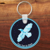 Blue Raven op sterren Sleutelhanger (Voorkant)