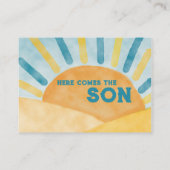 Blue Ray Sunshine Book for Baby shower Game Informatiekaartje (Achterkant)