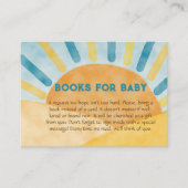 Blue Ray Sunshine Book for Baby shower Game Informatiekaartje (Voorkant)
