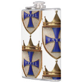 Blue RayEl Crest Vinyl Omwikkelde Fles Heupfles (Links)
