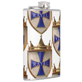 Blue RayEl Crest Vinyl Omwikkelde Fles Heupfles (Rechts)