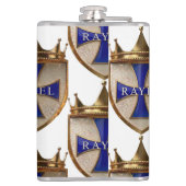 Blue RayEl Crest Vinyl Omwikkelde Fles Heupfles (Achterkant)