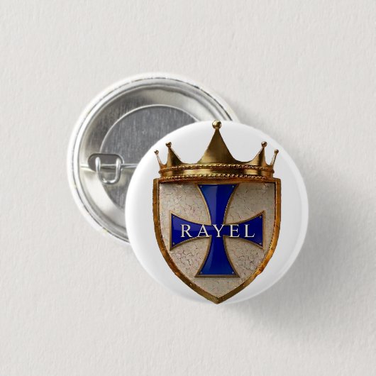 Blue RayEl Crest-volgerknop / -badge Ronde Button 3,2 Cm (Voorkant /achterkant)