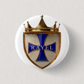 Blue RayEl Crest-volgerknop / -badge Ronde Button 3,2 Cm (Voorkant)