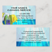 Blue Rays Custom Cleaning Service Janitorial Maid Visitekaartje (Voorkant / Achterkant)