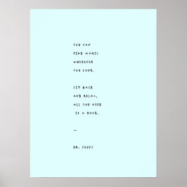 Blue Reading Day met Dr. Suess Quote Poster