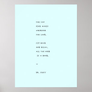 Blue Reading Day met Dr. Suess Quote Poster