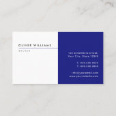Blue Real Estate Agent Professional Broker Visitekaartje (Achterkant)