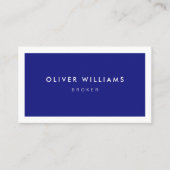 Blue Real Estate Agent Professional Broker Visitekaartje (Voorkant)