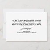 Blue Real Estate Business Personalized Marketing Kaart (Achterkant)