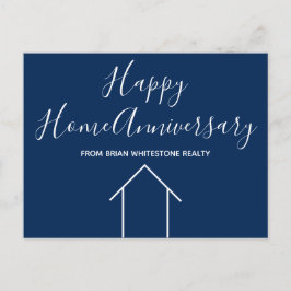 Blue Real Estate Company Custom House Marketing Briefkaart