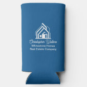 Blue Real Estate Company Customized Realtor Seltzer Blikjeskoeler (Achterkant)