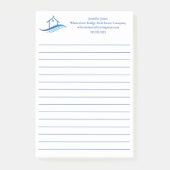Blue Real Estate Company House Custom Lined Post-it® Notes (Voorkant)