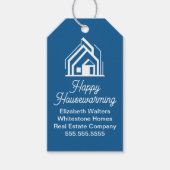 Blue Real Estate Company Personalized Realtor Cadeaulabel (Voorkant)