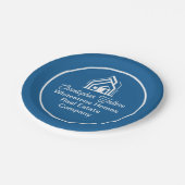 Blue Real Estate Company Personalized Realtor Papieren Bordje (Gekanteld)