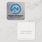 Blue Real Estate Logo Afsprakenkaartje (Voorkant / Achterkant)