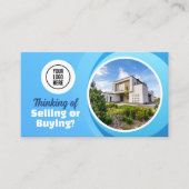 Blue Real Estate Market Report makelaar & makelaar Visitekaartje (Voorkant)