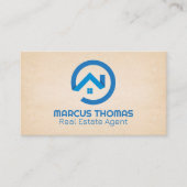 Blue Realtor Logo | Vastgoed Afsprakenkaartje (Voorkant)