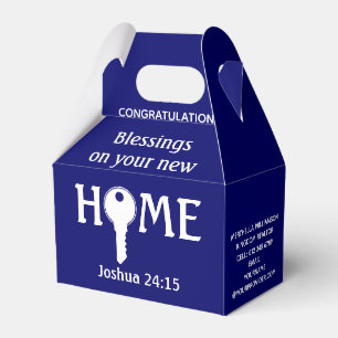 Blue Realtor-to-client: NIEUW THUIS-afsluitend cad Bedankdoosjes