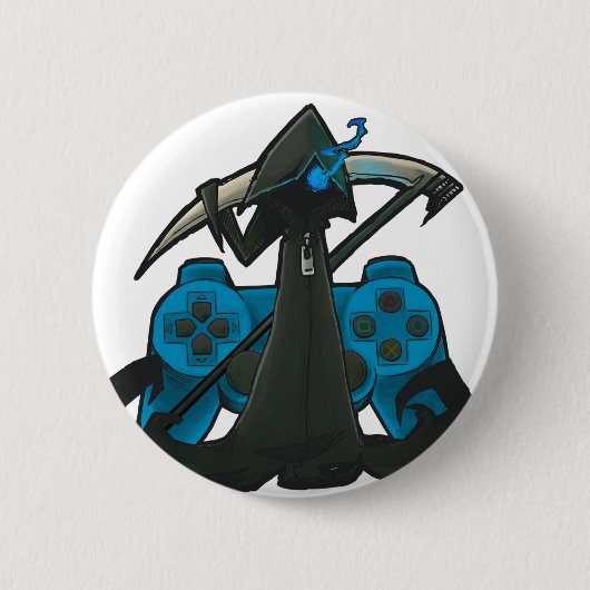 Blue Reaper-badge Ronde Button 5,7 Cm (Voorkant)